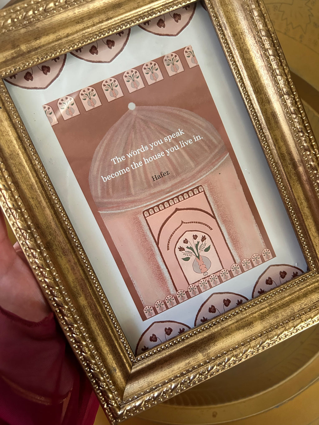 The words you speak become the house you live in wall art | Mughal inspired art
