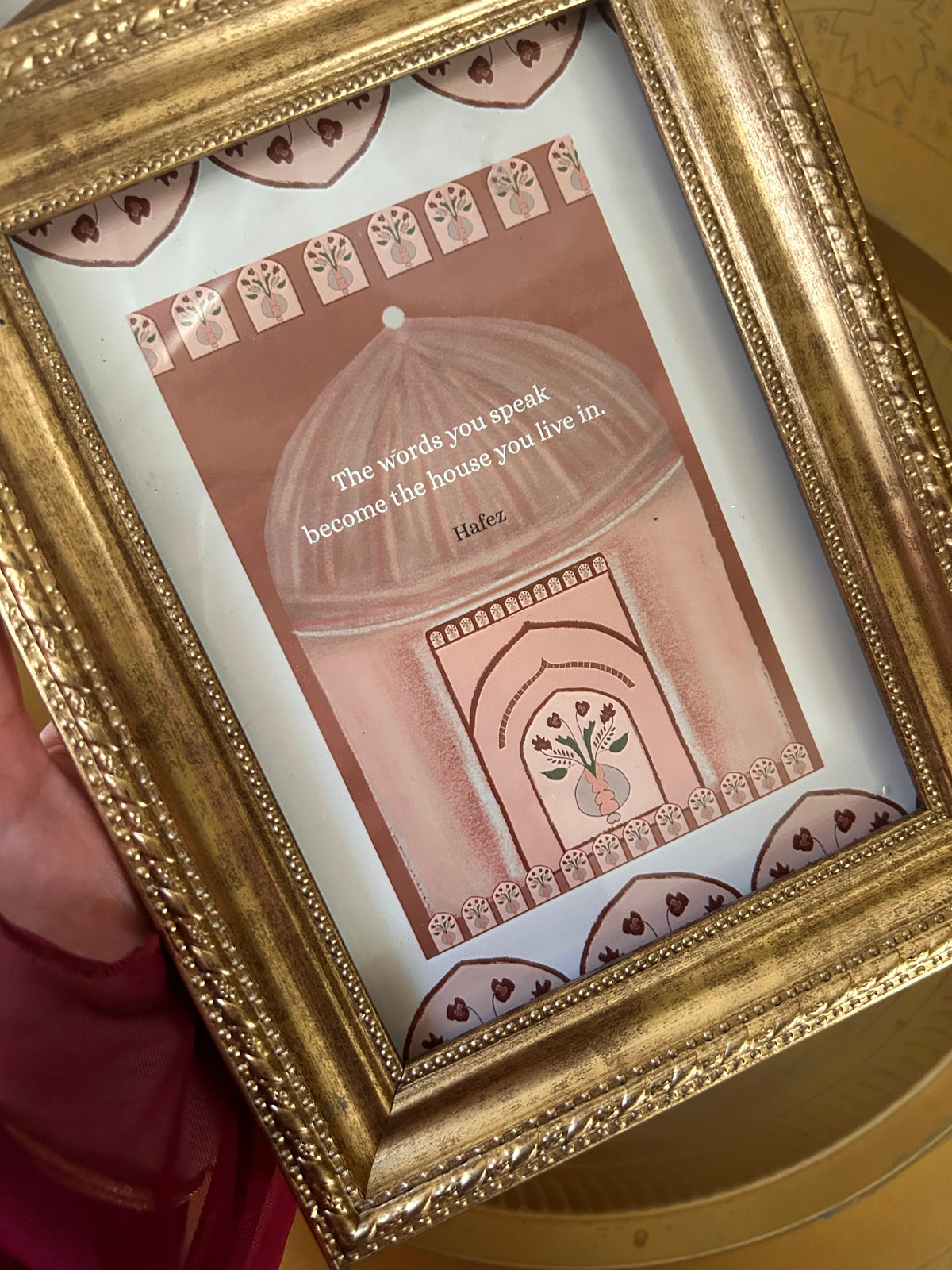 The words you speak become the house you live in wall art | Mughal inspired art