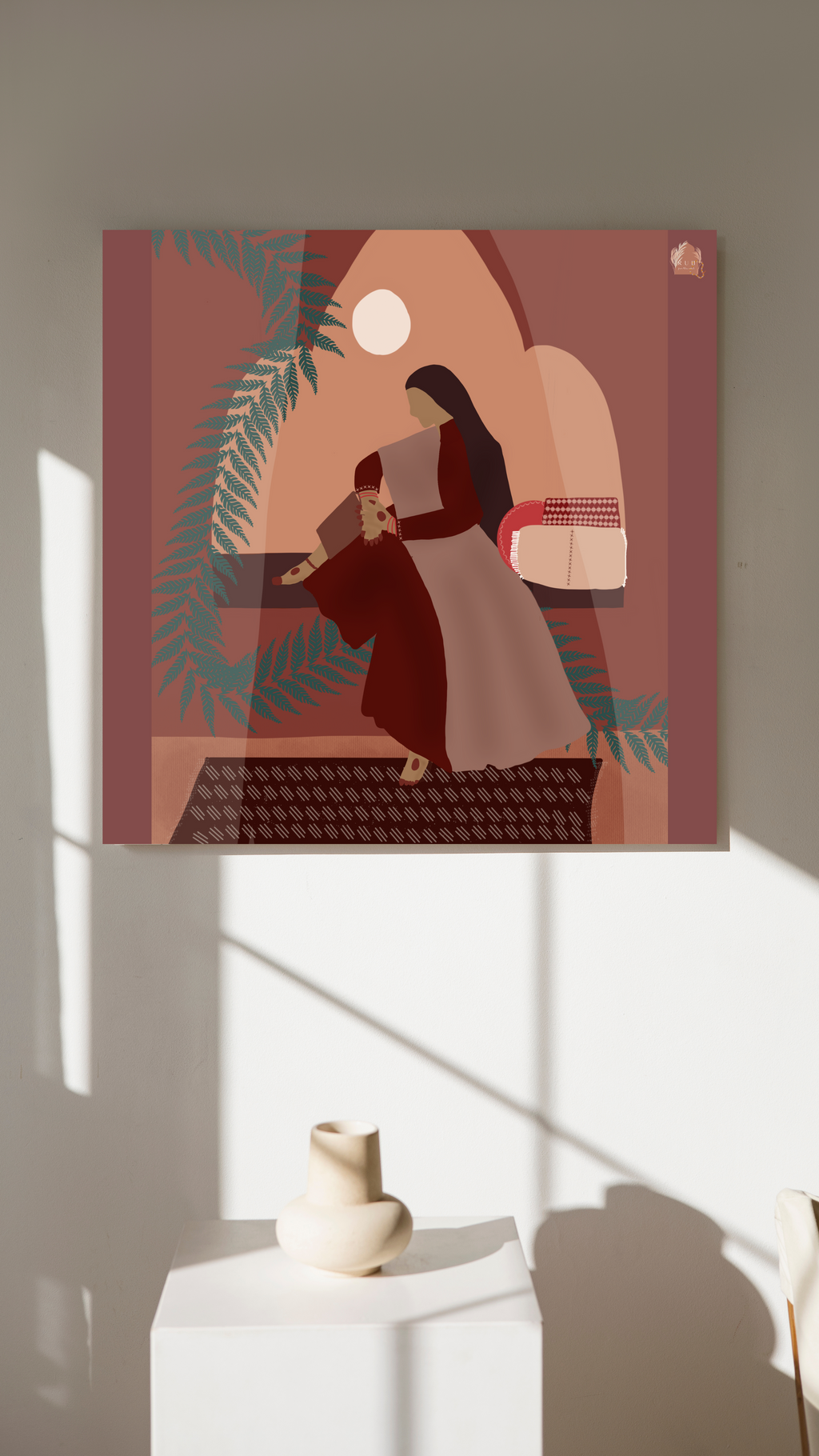 گرنے کے لمحات فریم شدہ وال آرٹ | جنوبی ایشیائی فن | دیسی وال آرٹ