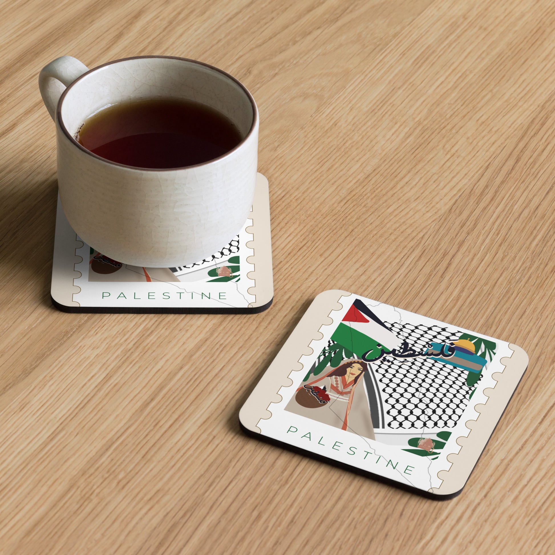 Palestine Cork-back coaster
