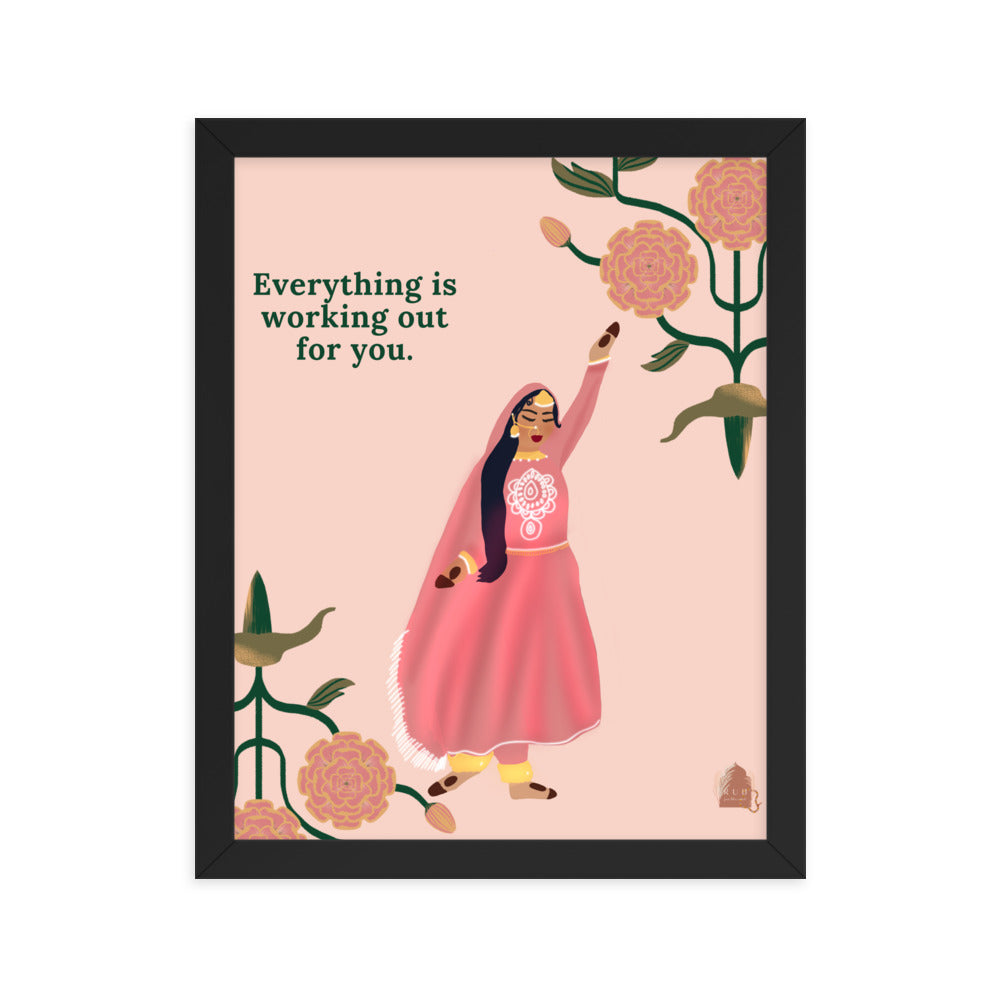 "آپ کے حق میں" پاکیزہ فریمڈ آرٹ پرنٹ | 11 x14 | 3 فریم رنگ