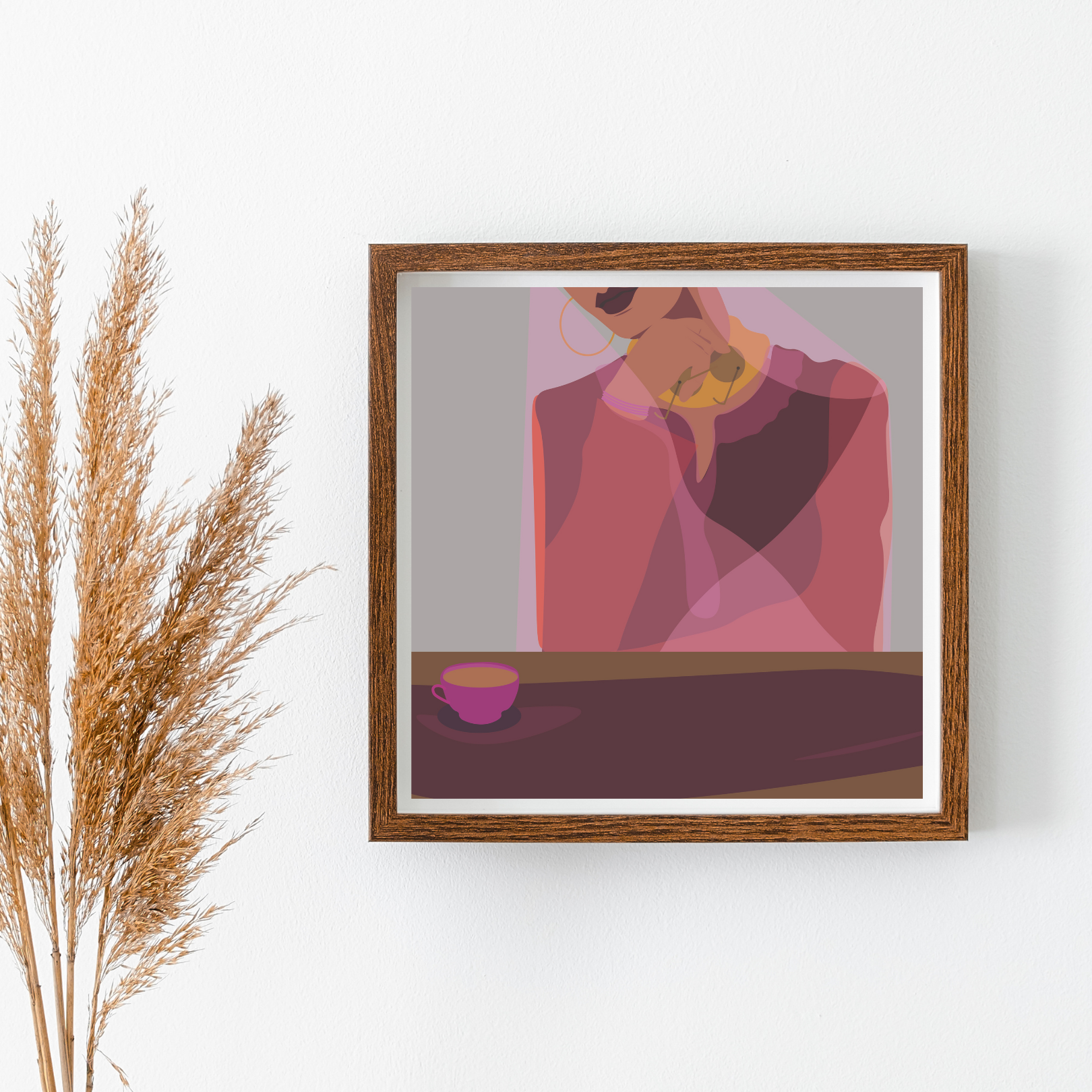 چائی محبت کی کہانی | وال آرٹ | دیسی آرٹ پرنٹ | 2 سائز