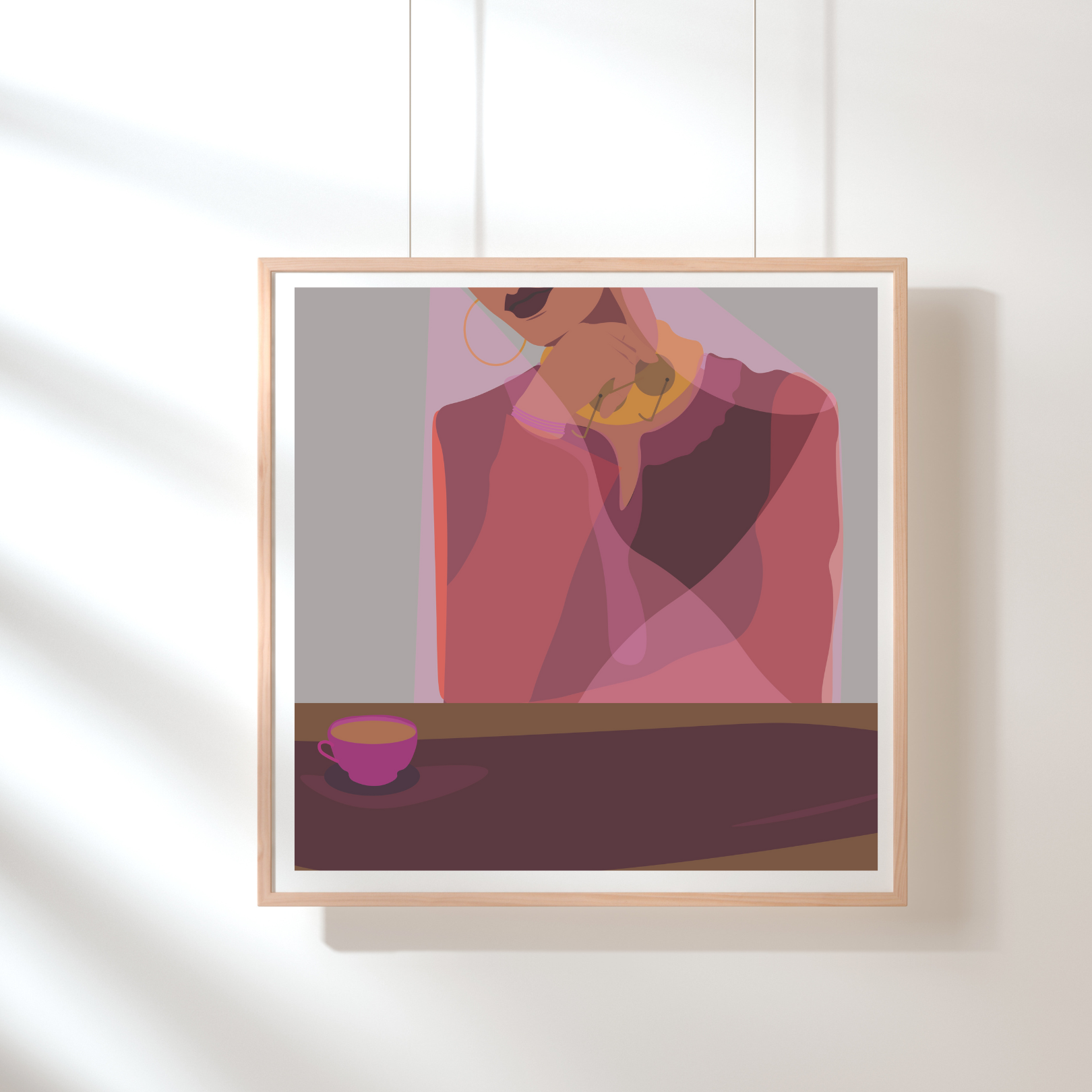 چائی محبت کی کہانی | وال آرٹ | دیسی آرٹ پرنٹ | 2 سائز