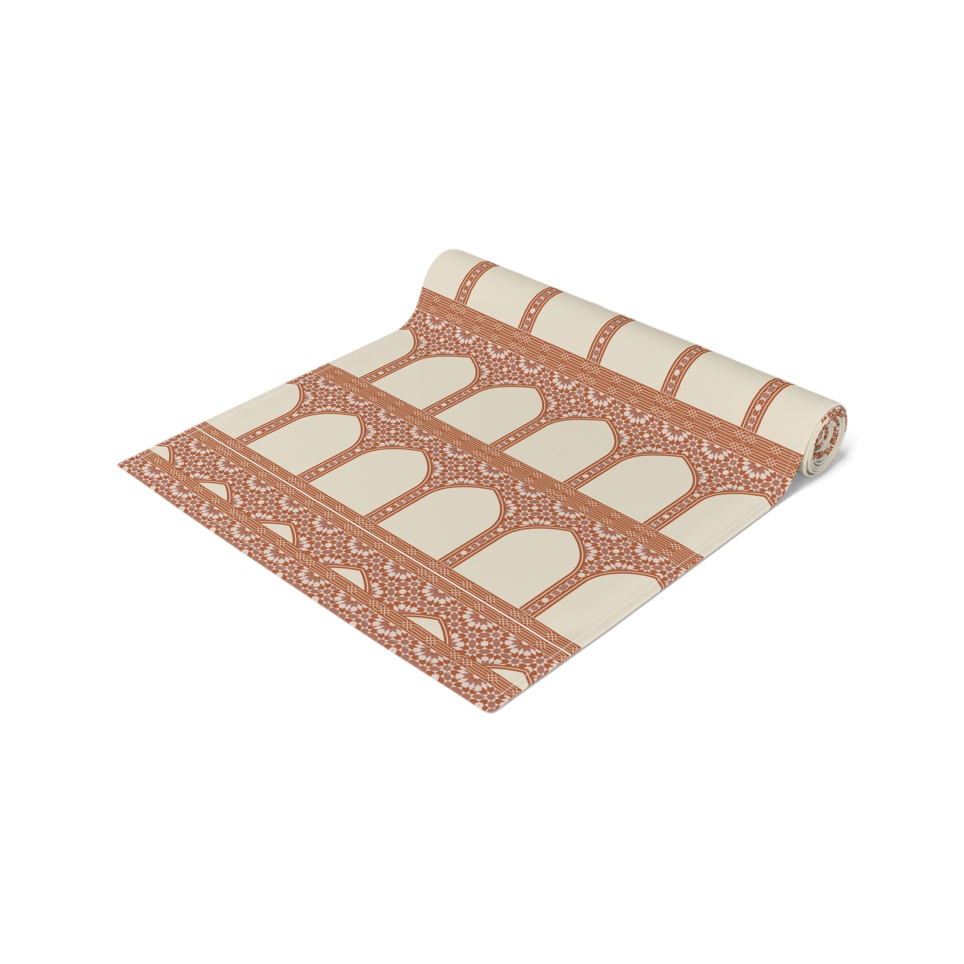 مراکش پرنٹ ٹیبل رنر | کپاس یا پالئیےسٹر | 2 مواد | ایک سائز