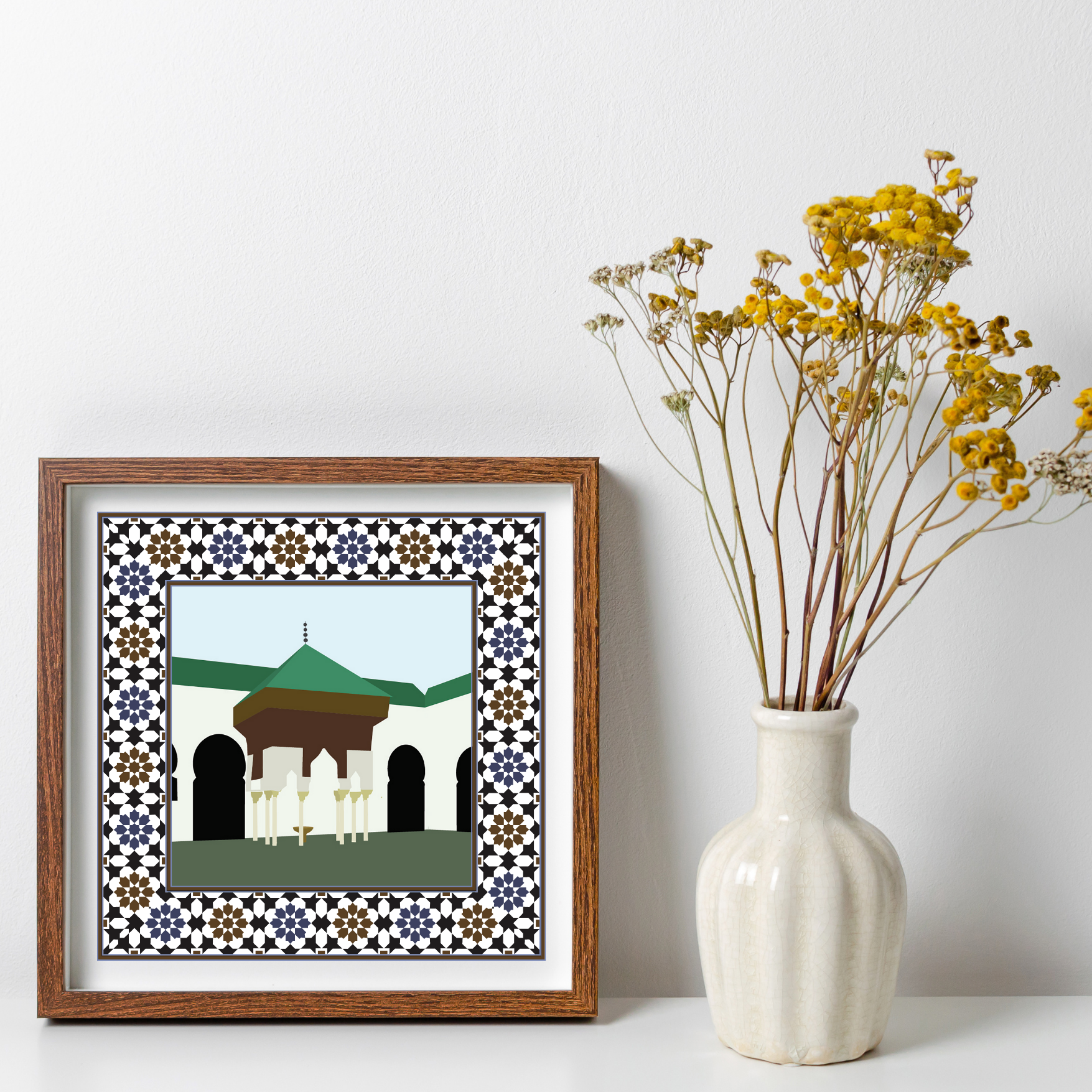 فاطمہ الفہری آرٹ پرنٹ | 12 x 12 | اسلامی فن تعمیر