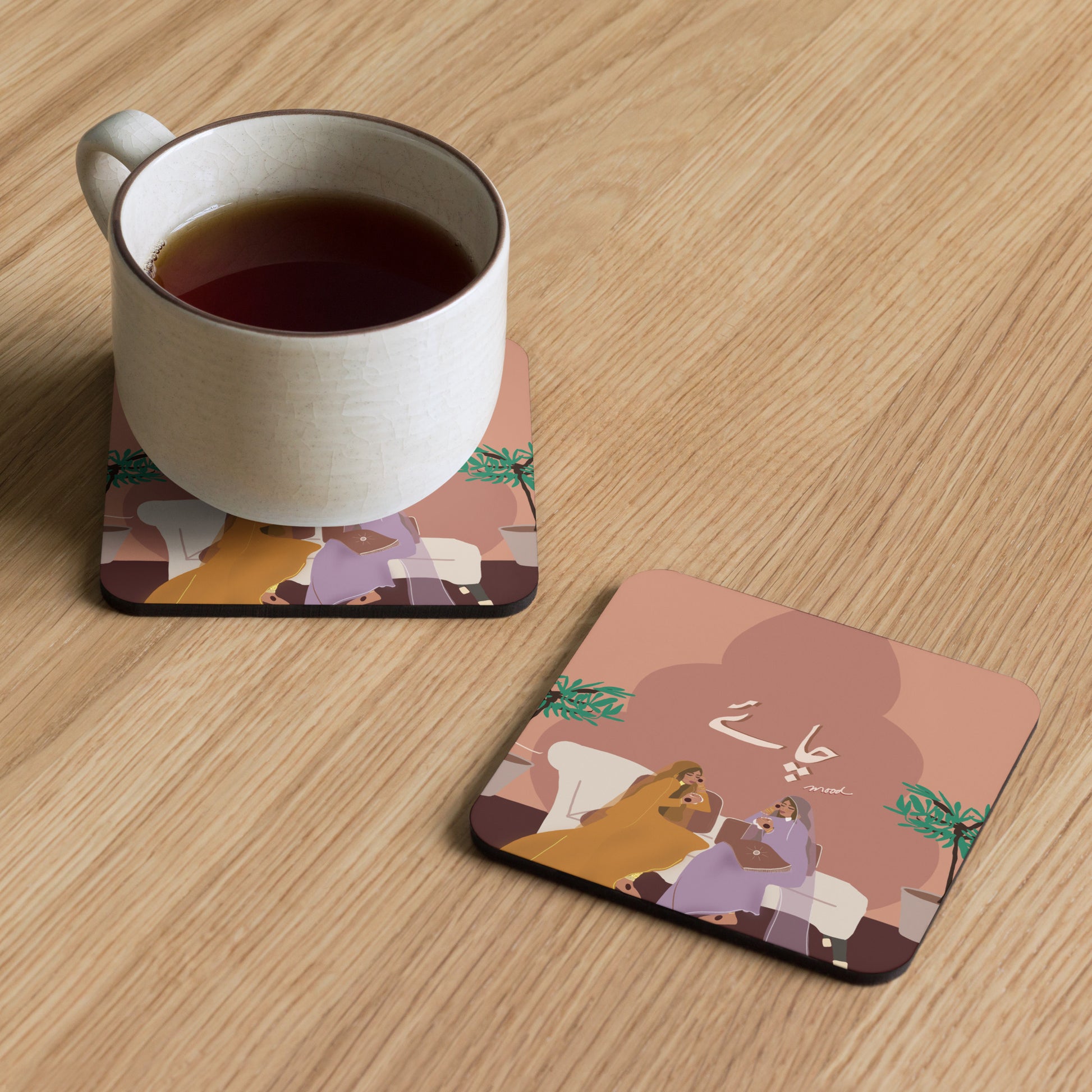 چائی موڈ کارک بیک کوسٹر