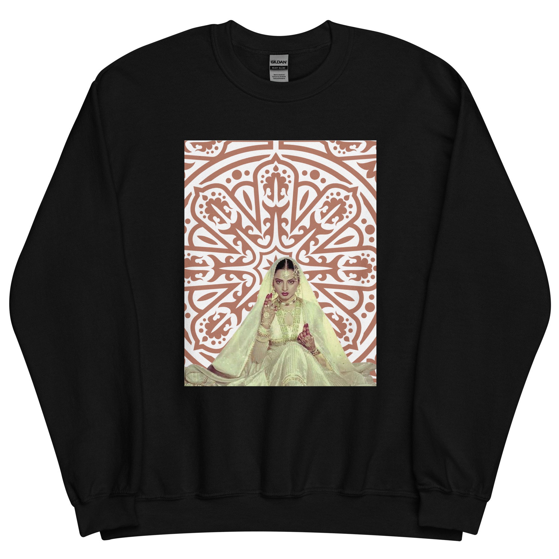 Rekha Bollywood Queen Unisex Sweatshirt | Desi Apparel | Black | S-5x