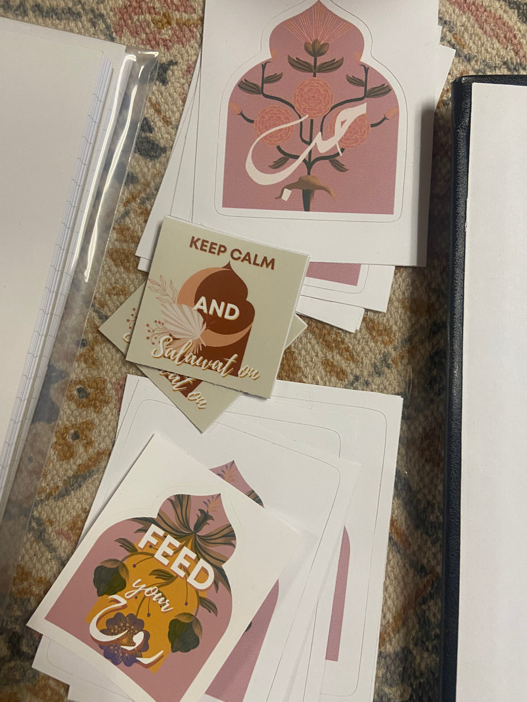 ونائل واٹر پروف دوبارہ قابل استعمال فری اسٹیکرز پر پرسکون اور صلوات رکھیں